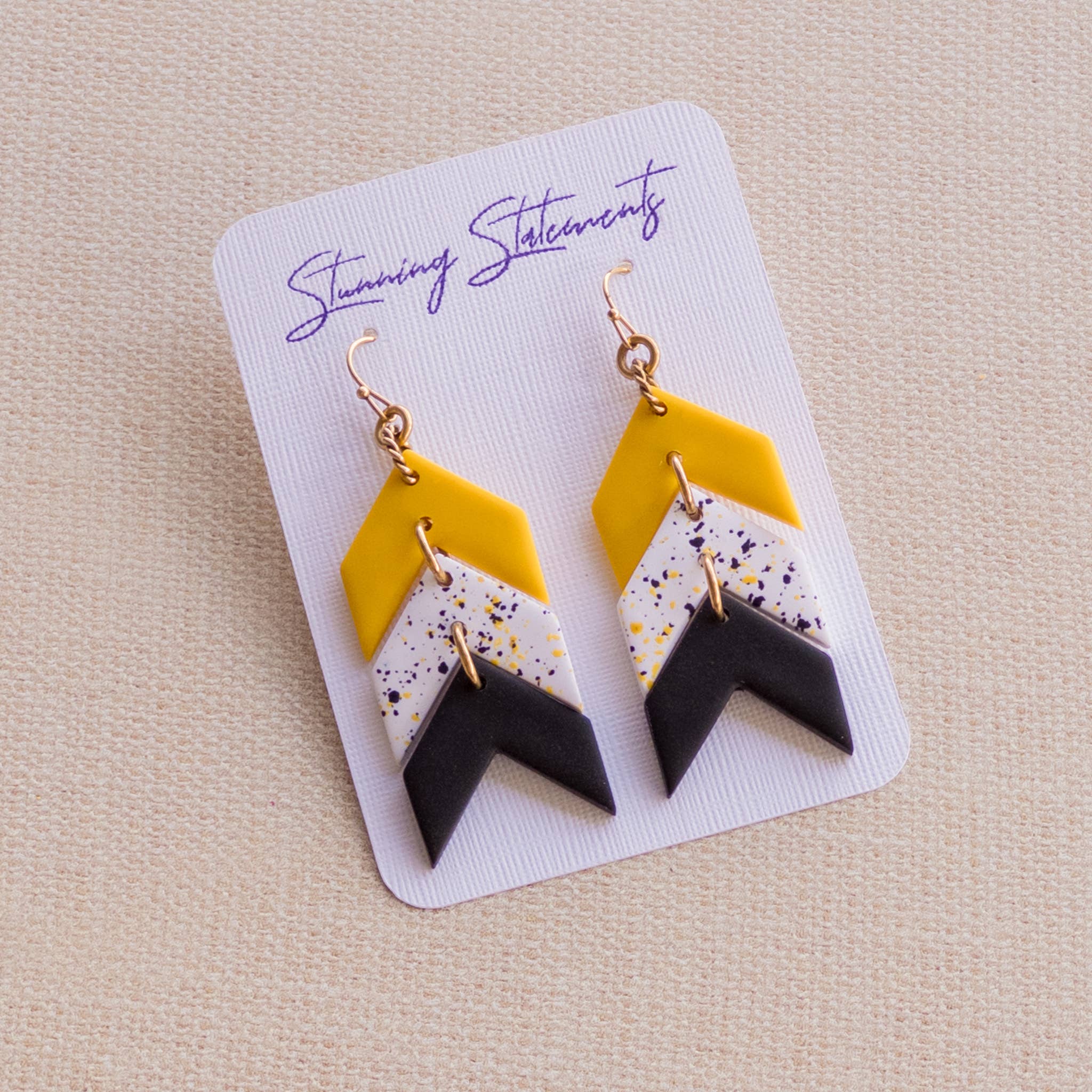 Stunning Statements - Wholesale Dangle Earrings - Tara Gameday School Spirit Clay Earrings0
