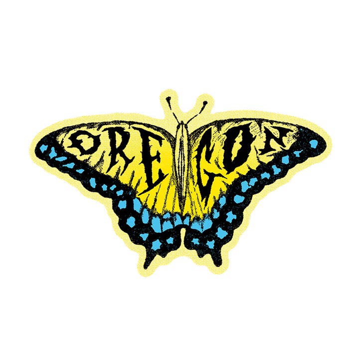 Autocollant découpé - Papillon queue d'hirondelle de l'Oregon par Apply pour la vente par Apply Stickers