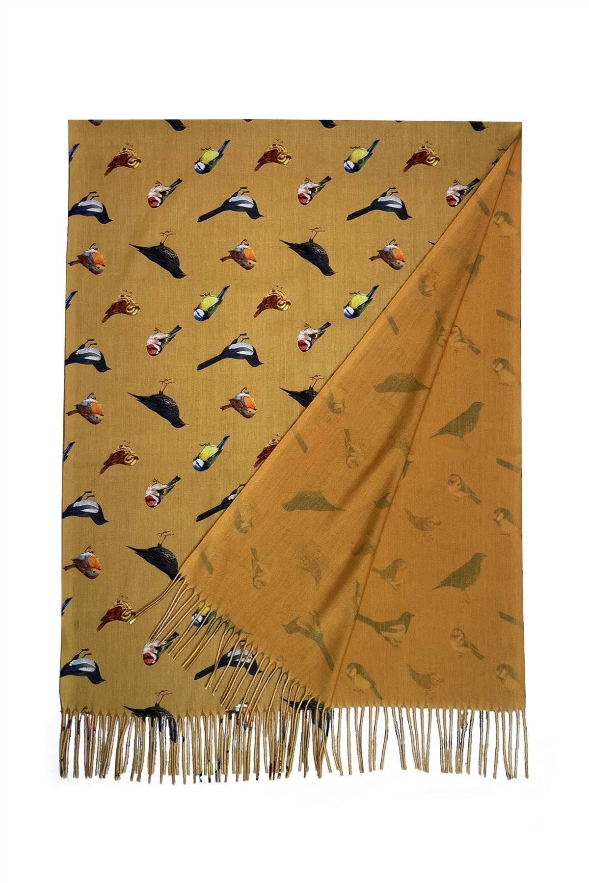 Fashion Scarf World - Wholesale Sjaal - Dames - Sjaal met kwastjes en print van British Wildlife Birds6