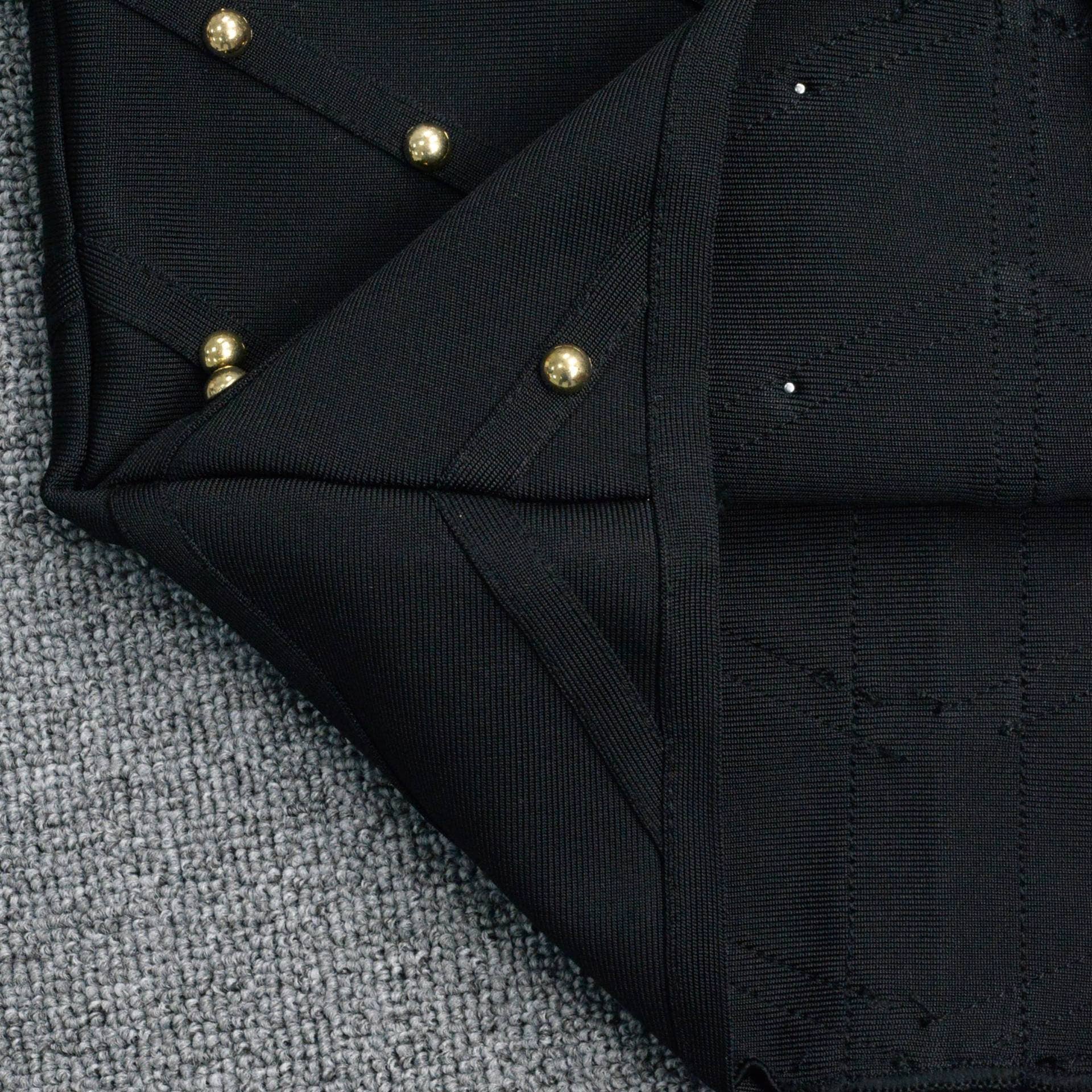 Black SY290 Glamorous Mesh Long Sleeve Bandage Dress for wholesale on Faire12