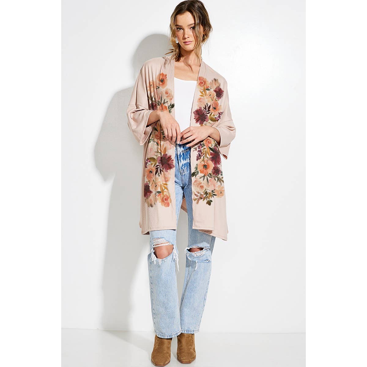Phil Love - Wholesale Kimono - Women's - Flower print kimono cardigan10