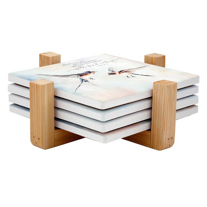 Under His Wing Collection Coaster - 4/pk for wholesale by P. Graham Dunn