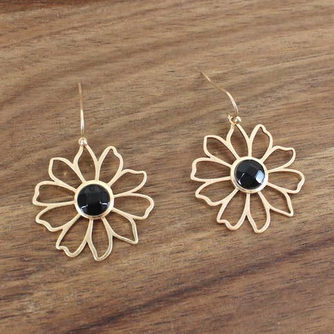 E23458 Brincos Flor Adornadas Pedra por atacado de Pretty Persuasions