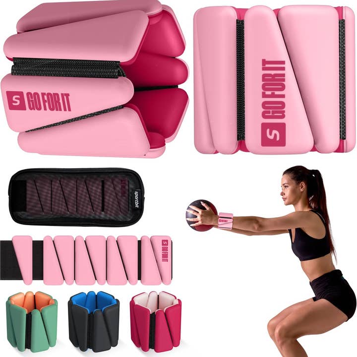 Sportbit - Wholesale Fitness Equipment - SPORTBIT Wrist and Ankle Weights for Women - Set of 2 (1lb Each) Wearable Ankle & Wrist Weights16