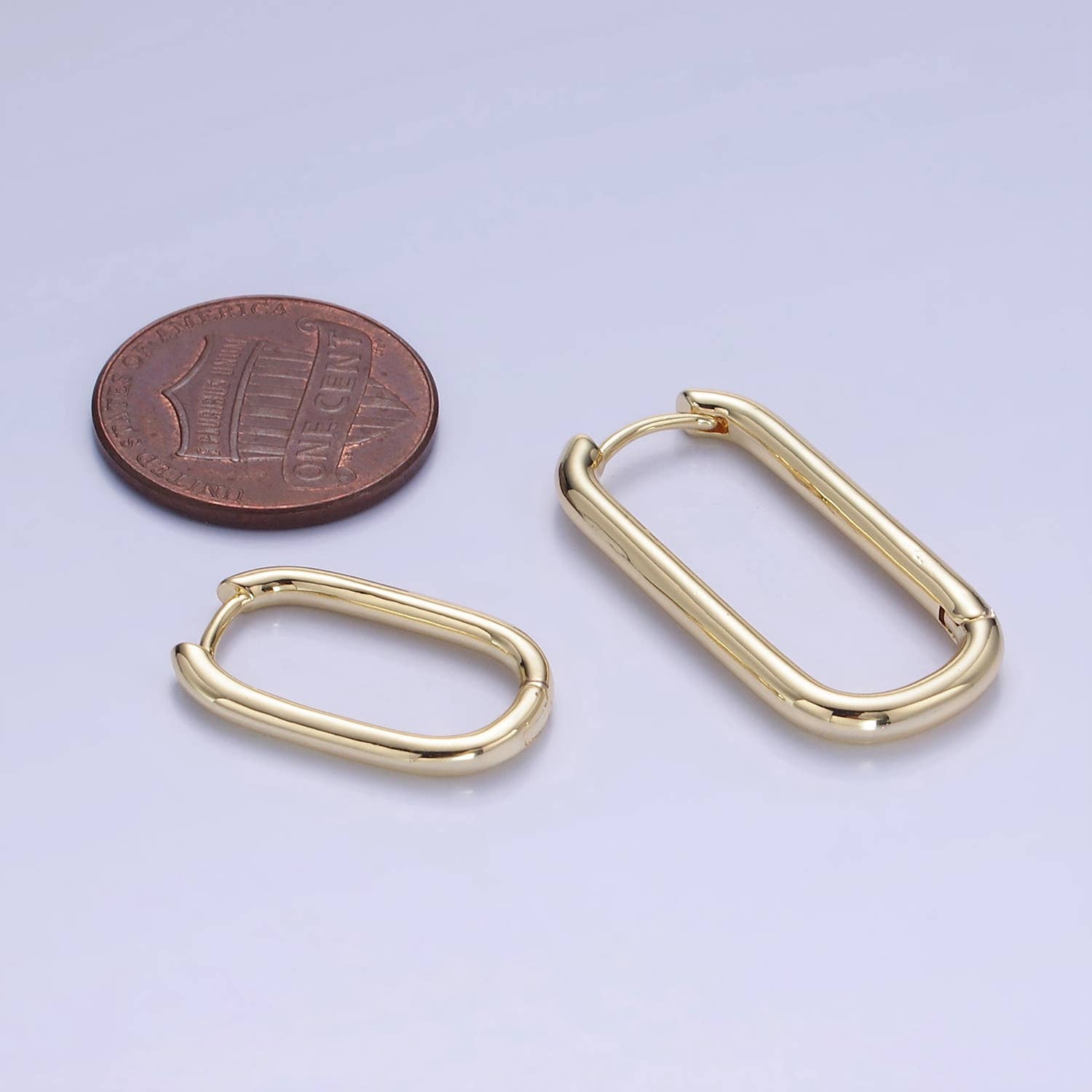 Aim Eternal - Wholesale Hoop Earrings - Dainty Link Hoop Earrings Minimalist Oblong Earrings2