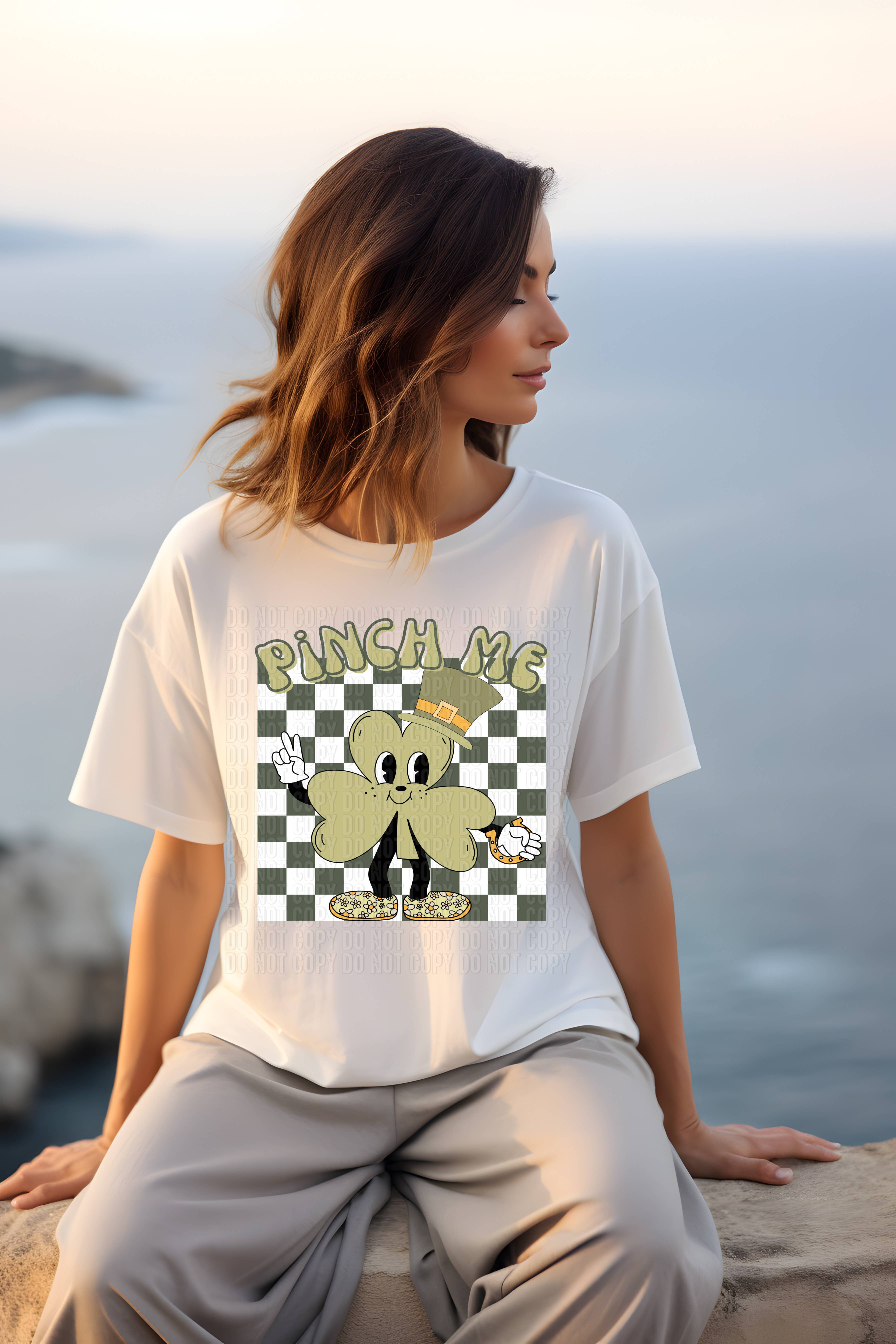 K and M Designs - Wholesale Sublimation Transfer - Pinch Me Hat DTF Transfer