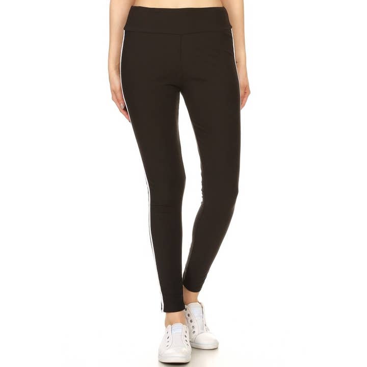 Leggings Depot – Großhandel Sport-/Lounge-Leggings – Damen – Butterweiche Leggings mit Seitenstreifen