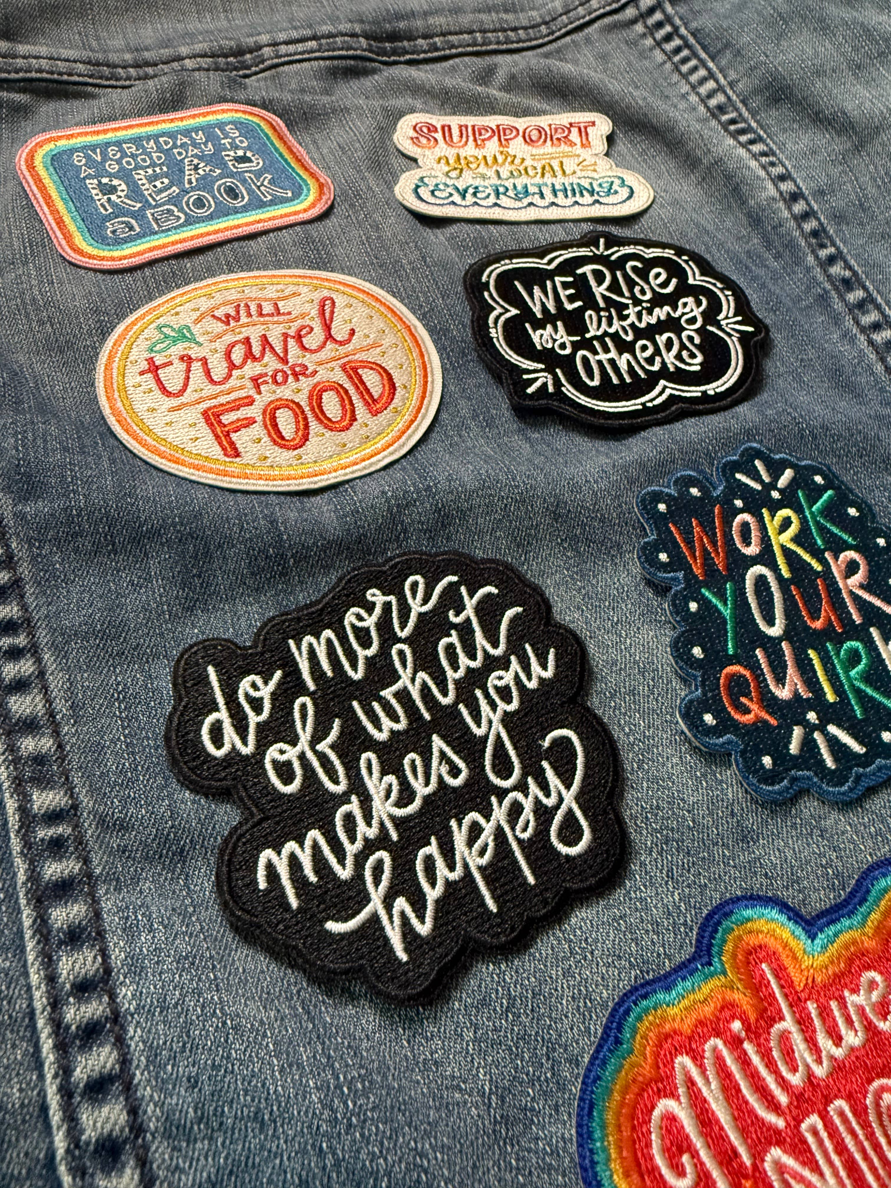 Lettering Works - Wholesale Patch - Do More of What Makes You Happy Embroidered Patch6