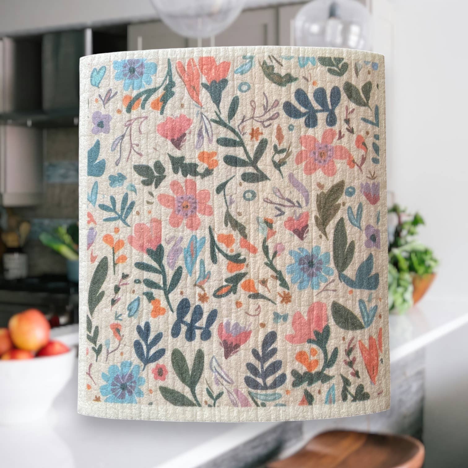 Green Bee Tea Towels - Wholesale Dishcloth - Floral Meadow Towels | Kitchen Cloth | Swedish Dish Cloth1