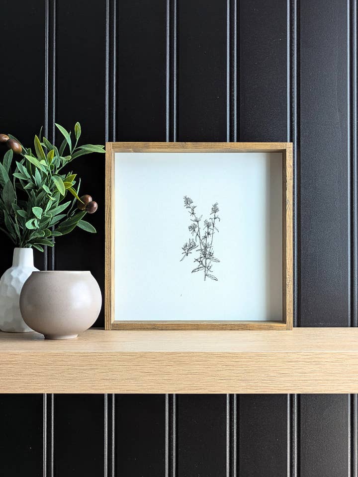 Vintage Floral Stem No. 2 Framed Wall Art - Botanical Print for wholesale by Williamraedesigns