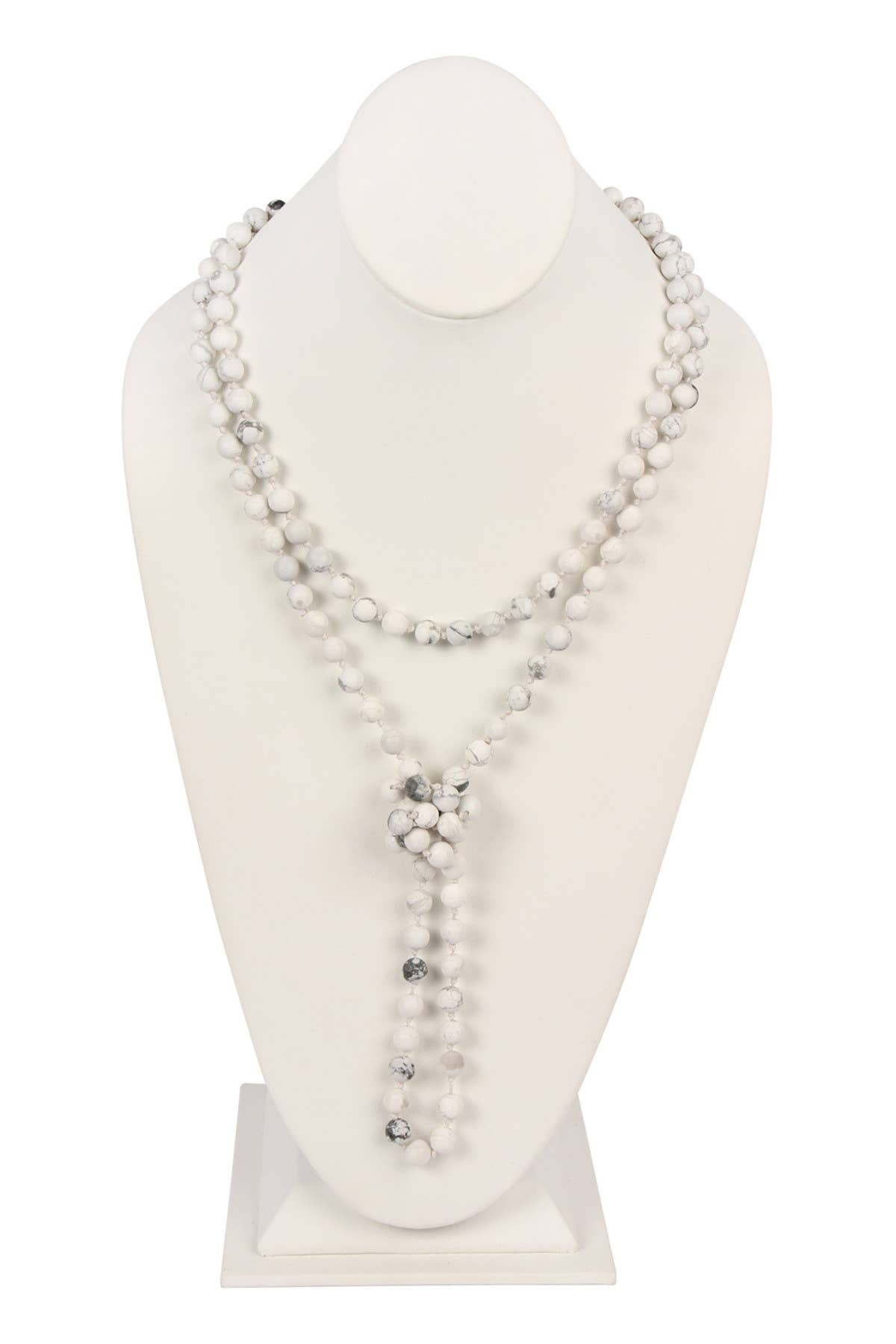 MYS Wholesale Inc - Wholesale Beaded/Pearl Necklace - Natural Stone Hand Knotted Long Necklace10