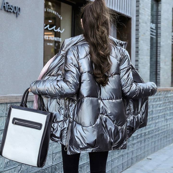 kycozy - Wholesale Puffer Jacket - Women's - Long Sleeves Solid Short Thick Winter Coat5