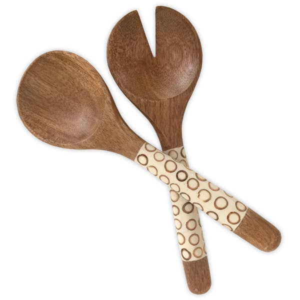 Inlaid Mango Wood Server | Natural for wholesale by Balizen Direct from Bali