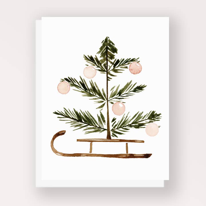 Biglietto d'arte per albero di Natale per la vendita all'ingrosso da parte di Caitlyn Mary Art