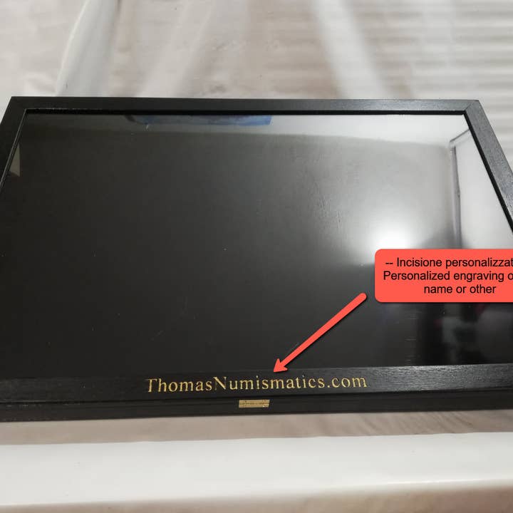 Wooden display cabinet with LED light for wholesale by Coins&More