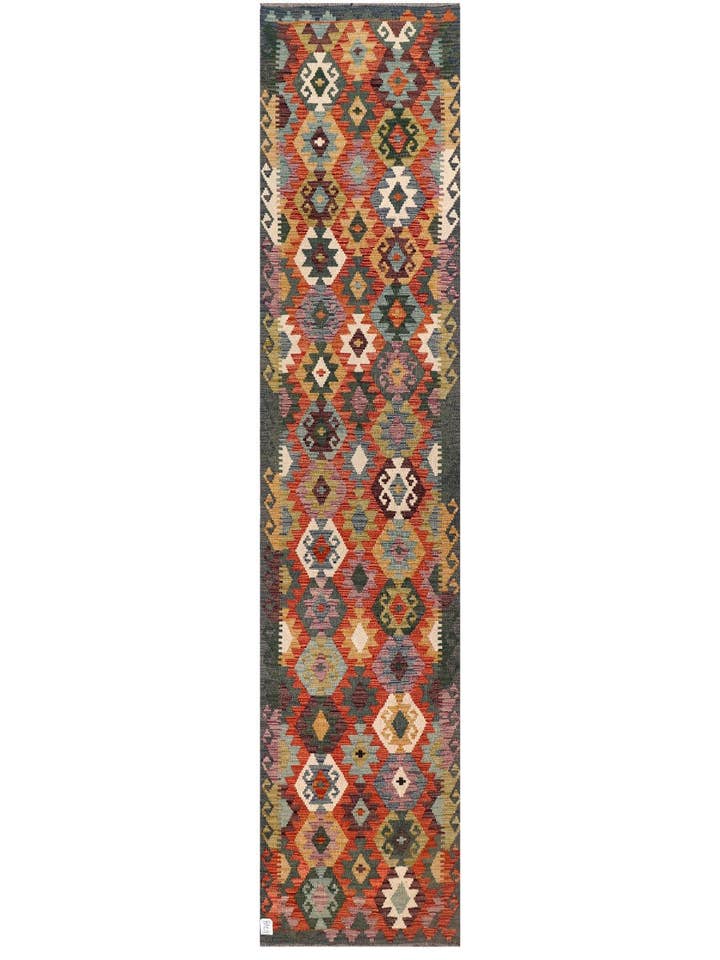 Corredor Kilim de Maimana Afganistán - 386 x 82 cm para venta al por mayor de Imaco Rugs
