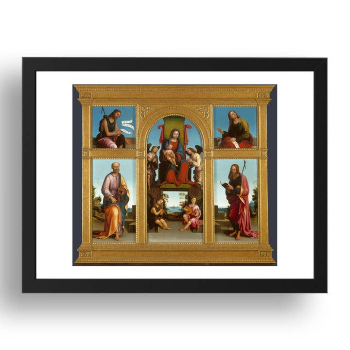 Lorenzo Costa: High Altarpiece, Oratory of S. Pietro in Vincoli, Poster in 17x13"(A3) Frame for wholesale by PERIOD PRINTS