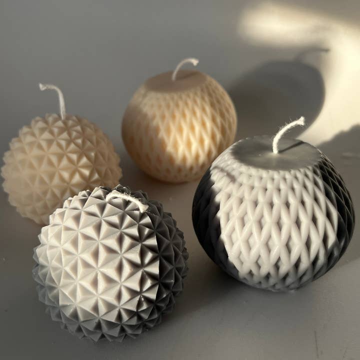 AARAM LUX - Venta al por mayor Velas de diseño llamativo - Velas Geo Mini Ball | Vela con forma decorativa | Decoración3