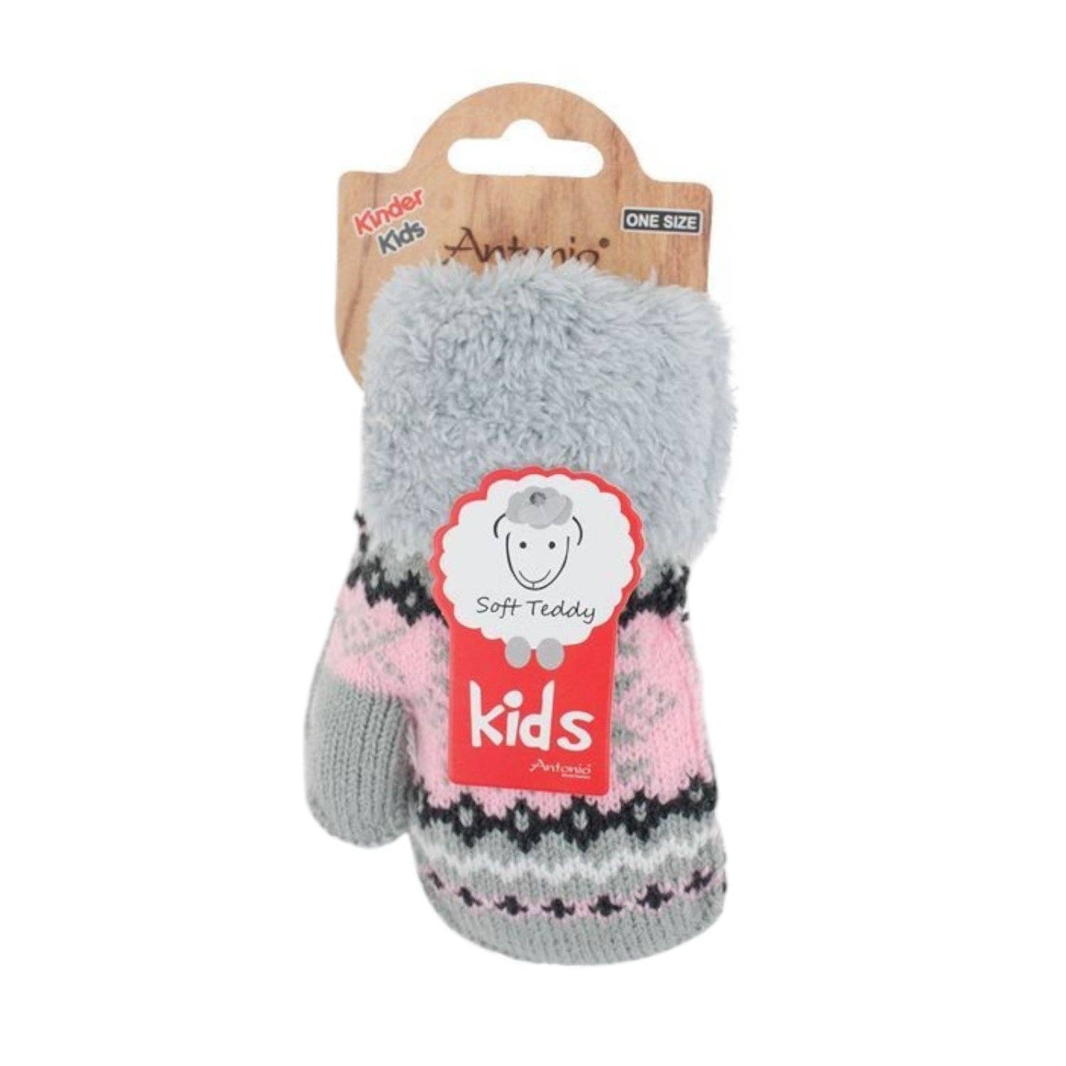 VewoTex - Wholesale Mittens - Kids - Children's Mittens » Knitted Gloves Winter Norwegian Star » Kids Winter Gloves with Soft Teddy » Children's Gloves6