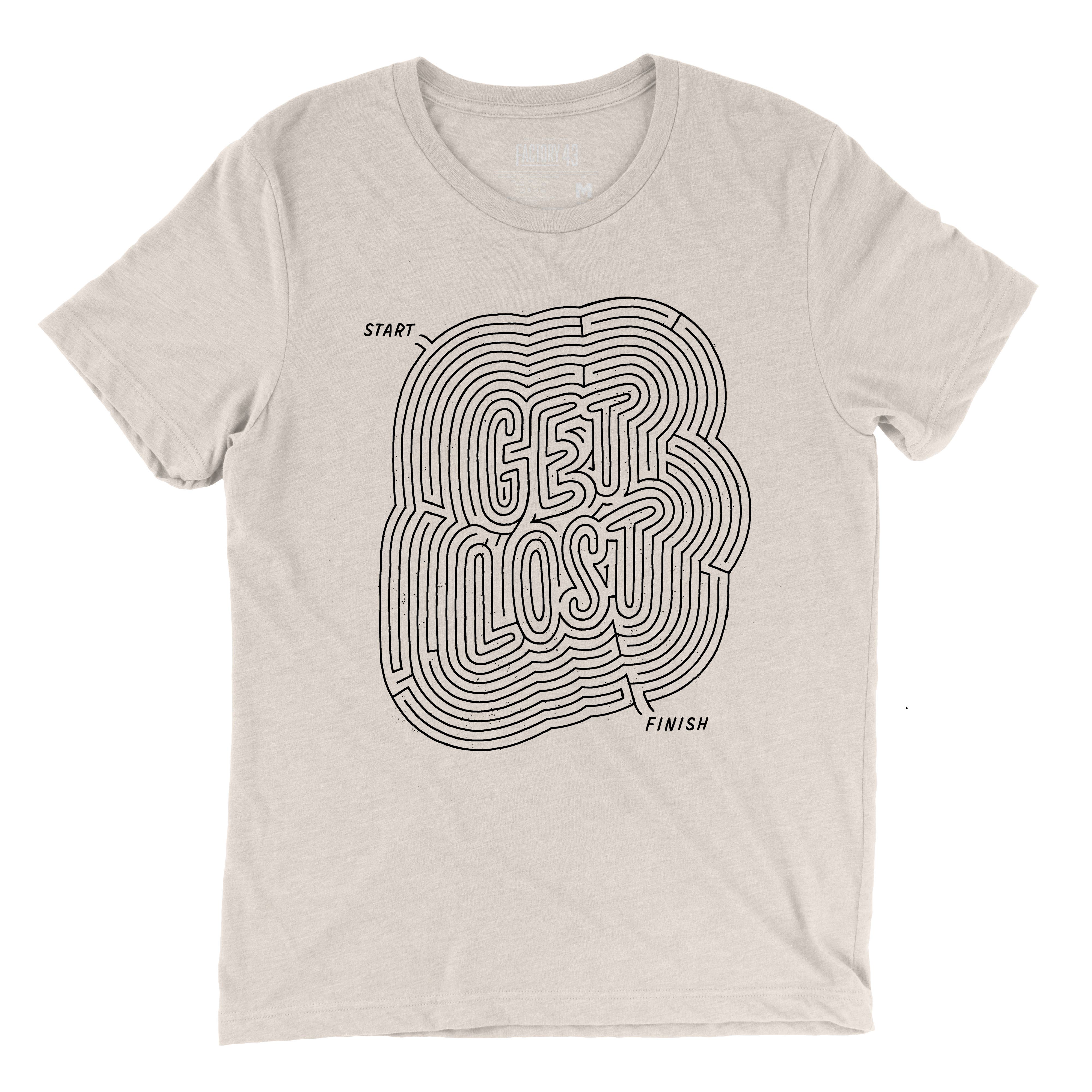 Factory 43 - Wholesale Screen Printed T-Shirt - Unisex - Get Lost Unisex Shirt1