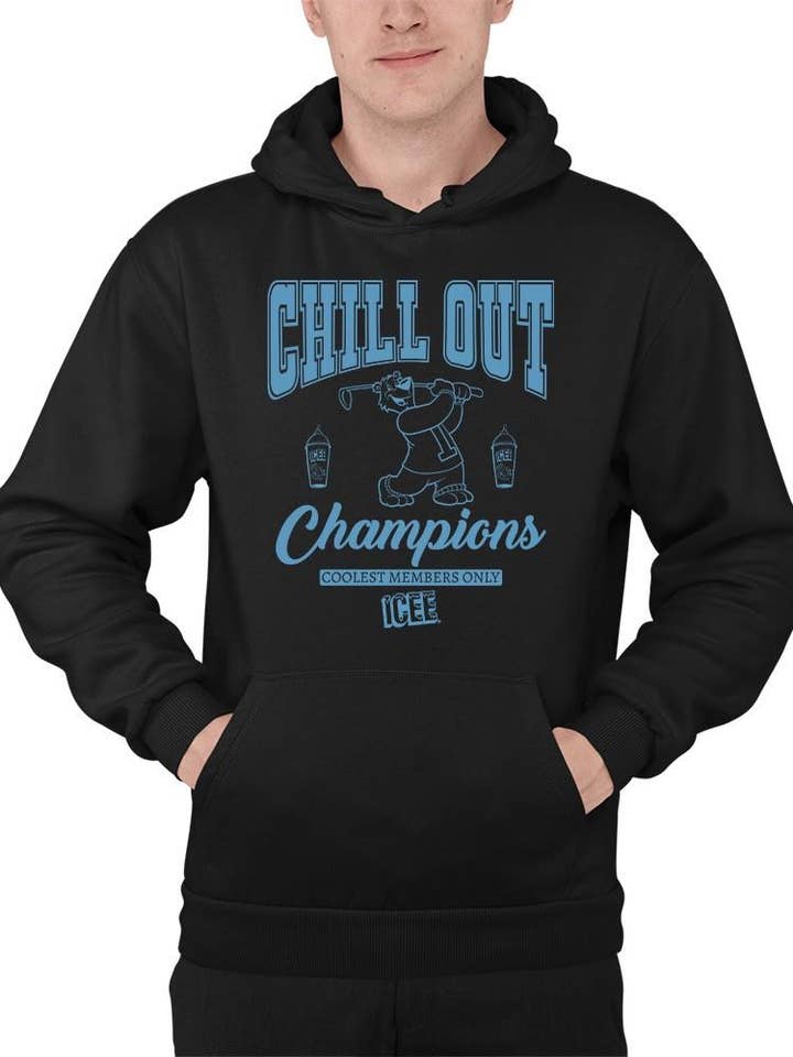 Officially Licensed ICEE Chill Out Champions - Cool Golf Club Design Men's Hoodie for wholesale by Snack Tees