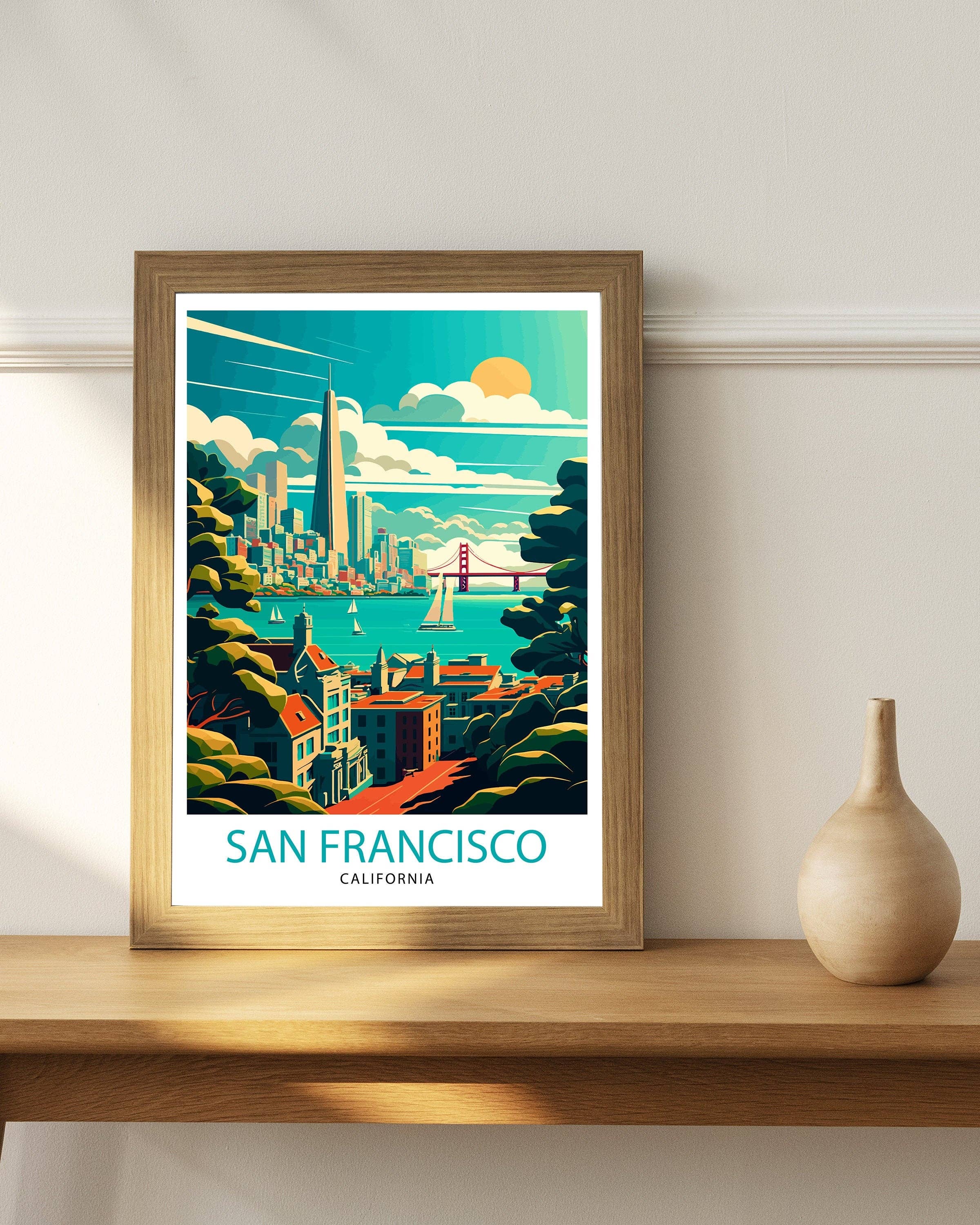 InkNPrintz – wholesale Art print – San Francisco Travel Poster San Francisco Wall Art San Francisco Illustration San Francisco Poster Gift For San Francisco San Francisco Home3