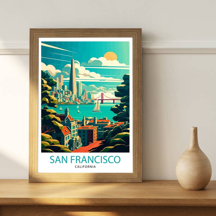 InkNPrintz – wholesale Art print – San Francisco Travel Poster San Francisco Wall Art San Francisco Illustration San Francisco Poster Gift For San Francisco San Francisco Home3