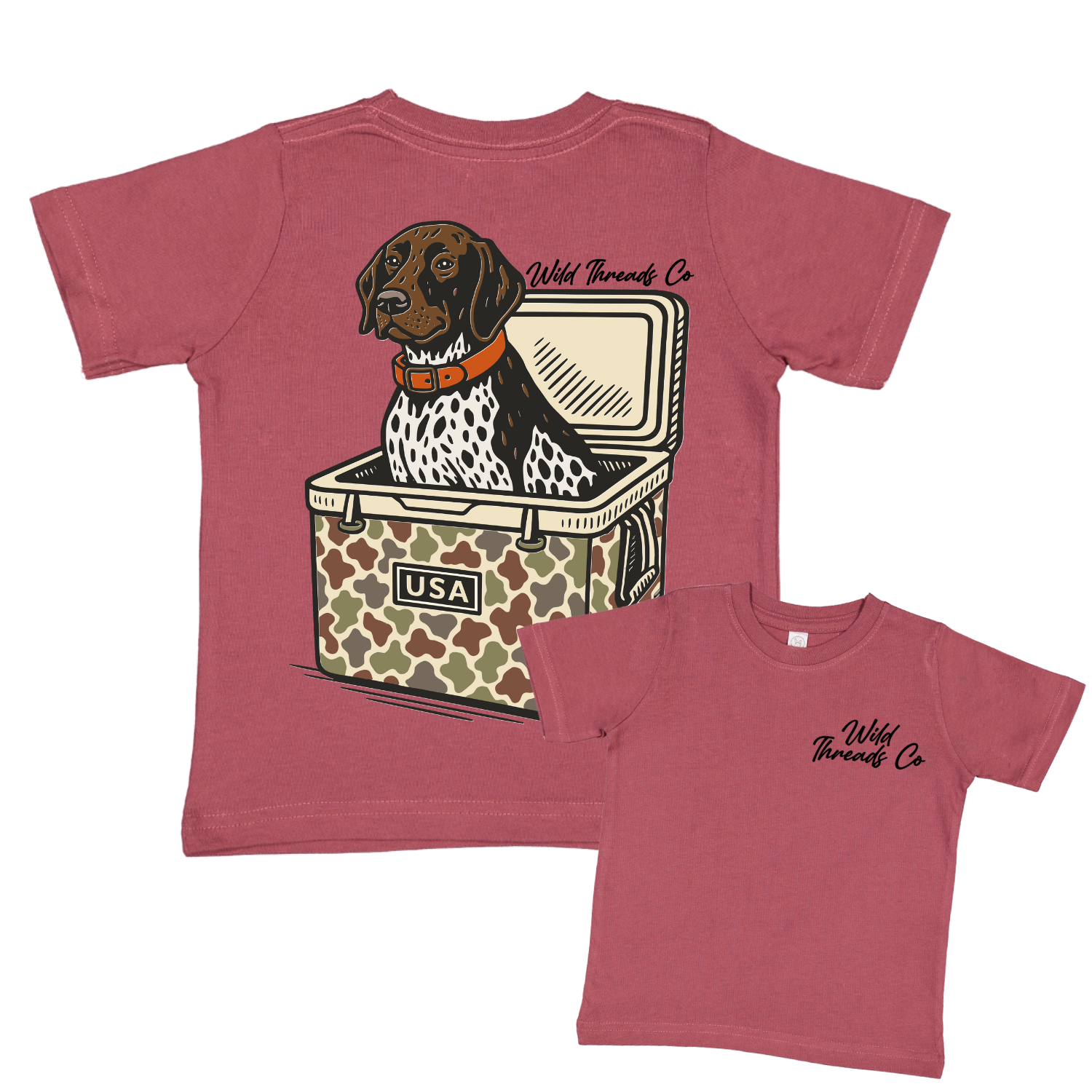 Wild Threads Co - Wholesale Screen Printed T-Shirt - Unisex - Hunting Dog Cooler Tee1