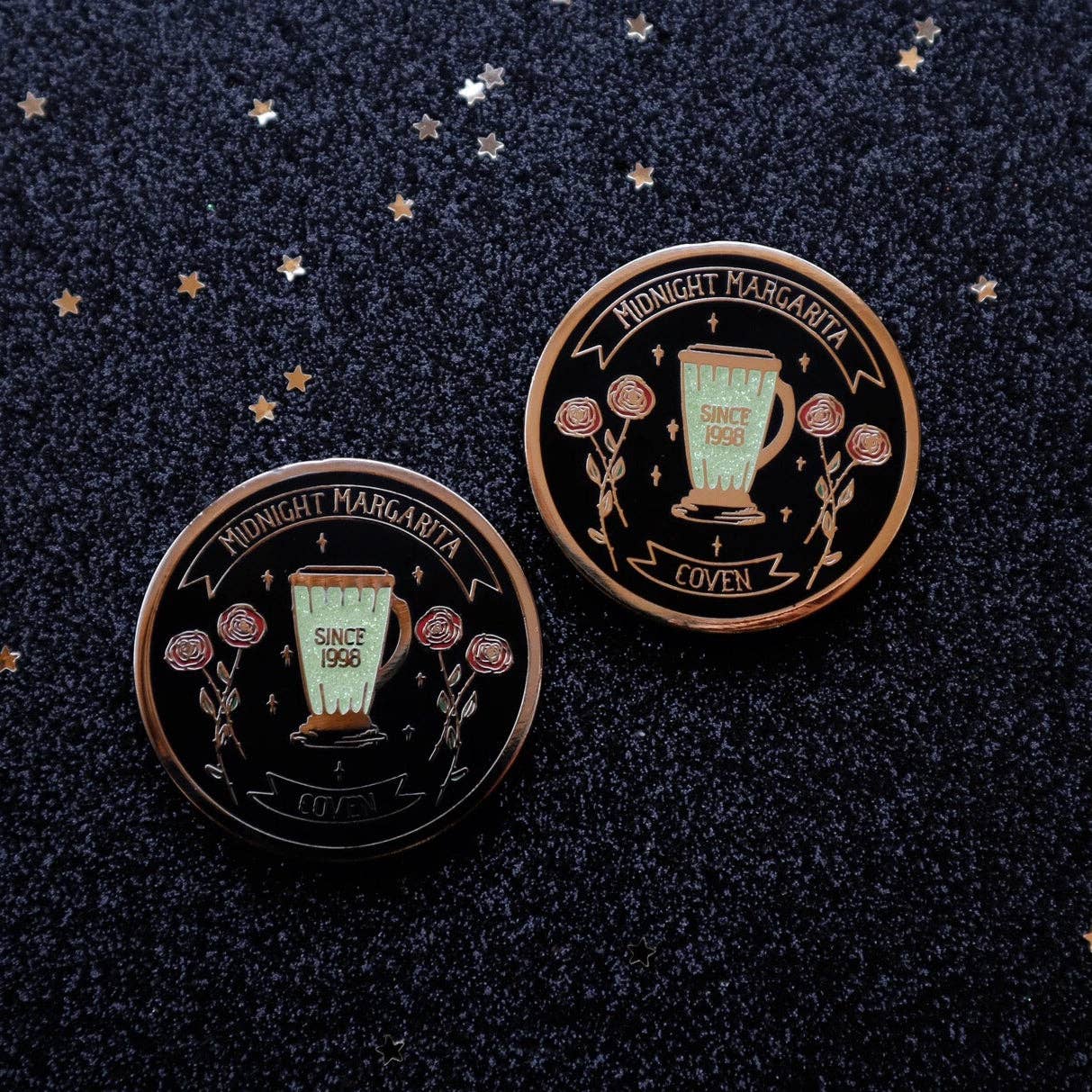 Lady Moon Co.® - Wholesale Lapel Pin/Button - Midnight Margarita Coven Pin0