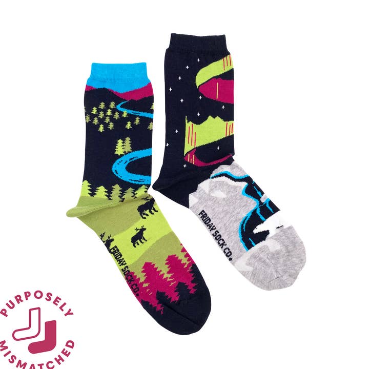 Friday Sock Co. - Wholesale Socks - Women's - Women's Northern Canada Canadian Landscape Socks0