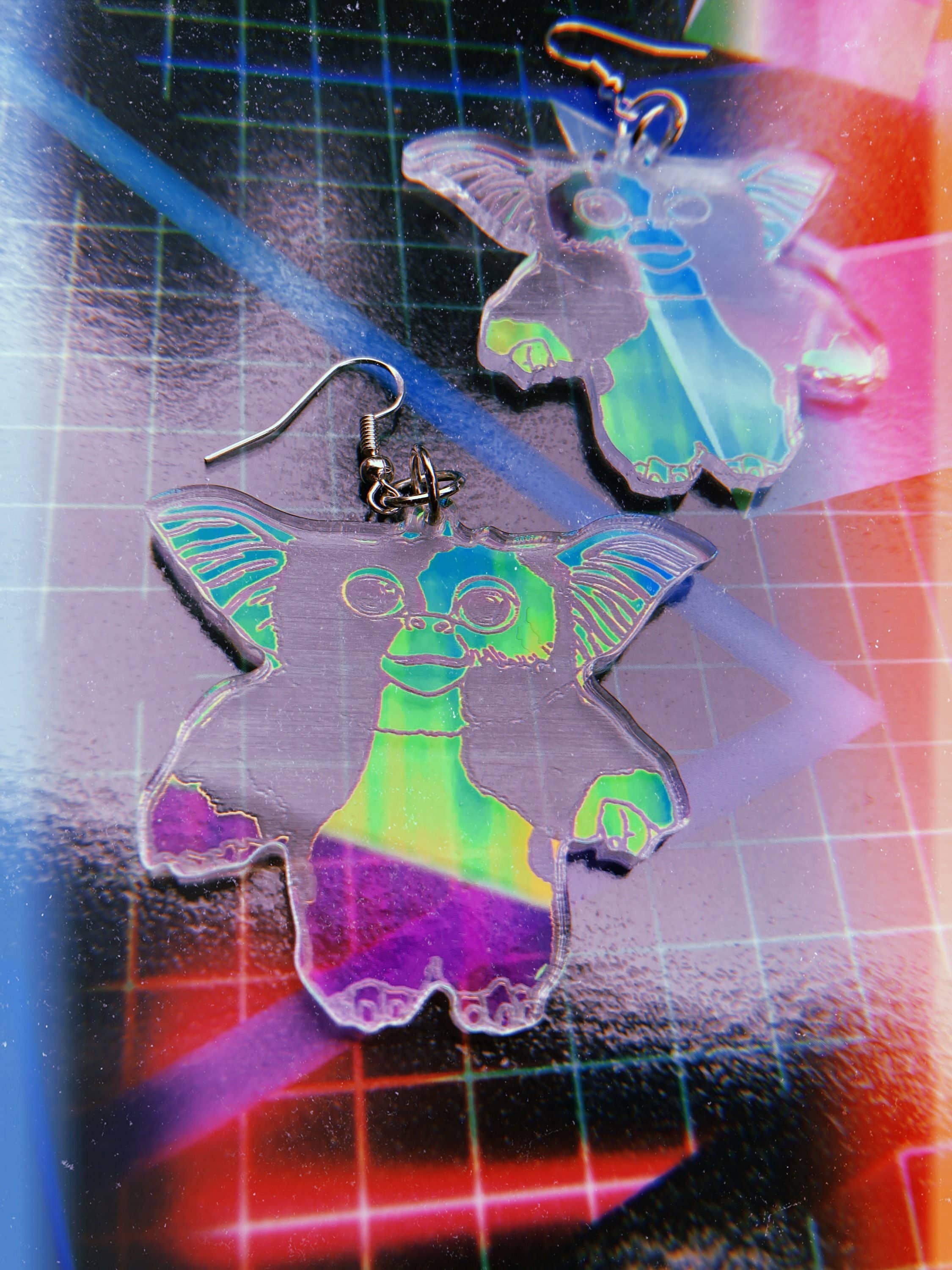 Moonstruck Designs PDX - Wholesale Dangle Earrings - Gizmo Earrings - Movie Mogwai Xmas Monster 80s Holiday Cult4