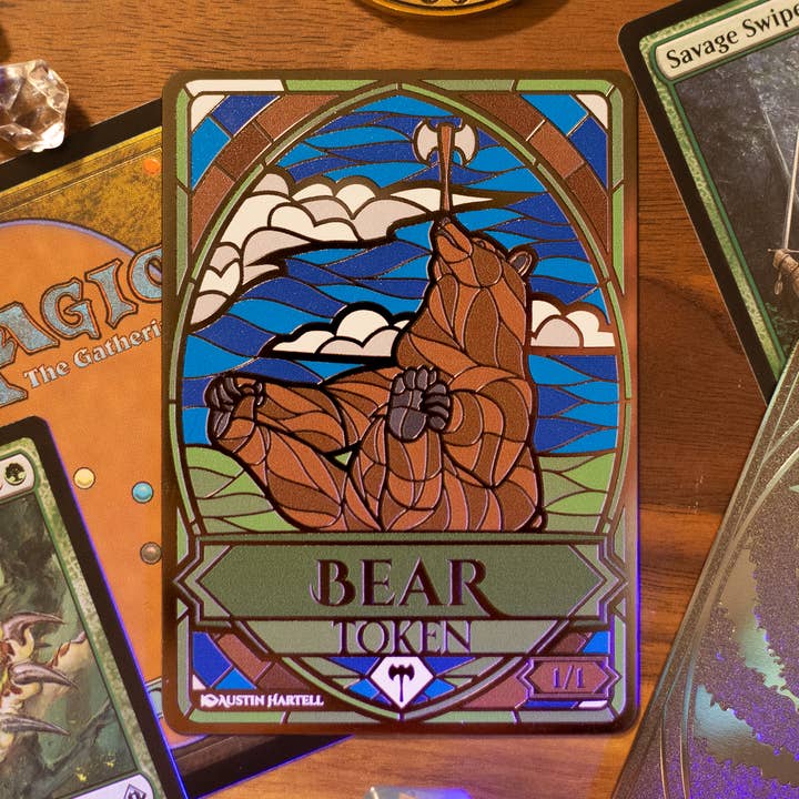 Jeton MTG en métal - Ours pour la vente par Dungeon Artist