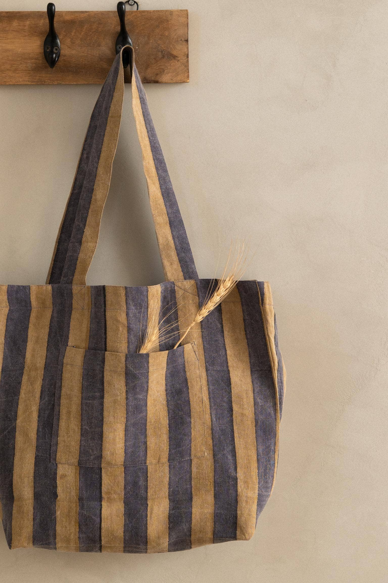Mostaza Maris Bolso Tote de Lino Maris de venta al por mayor en Faire2