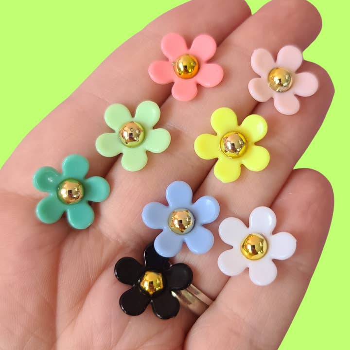 Shoe Charms - Flowers with Gold Center for wholesale by Mini Kitty Designs