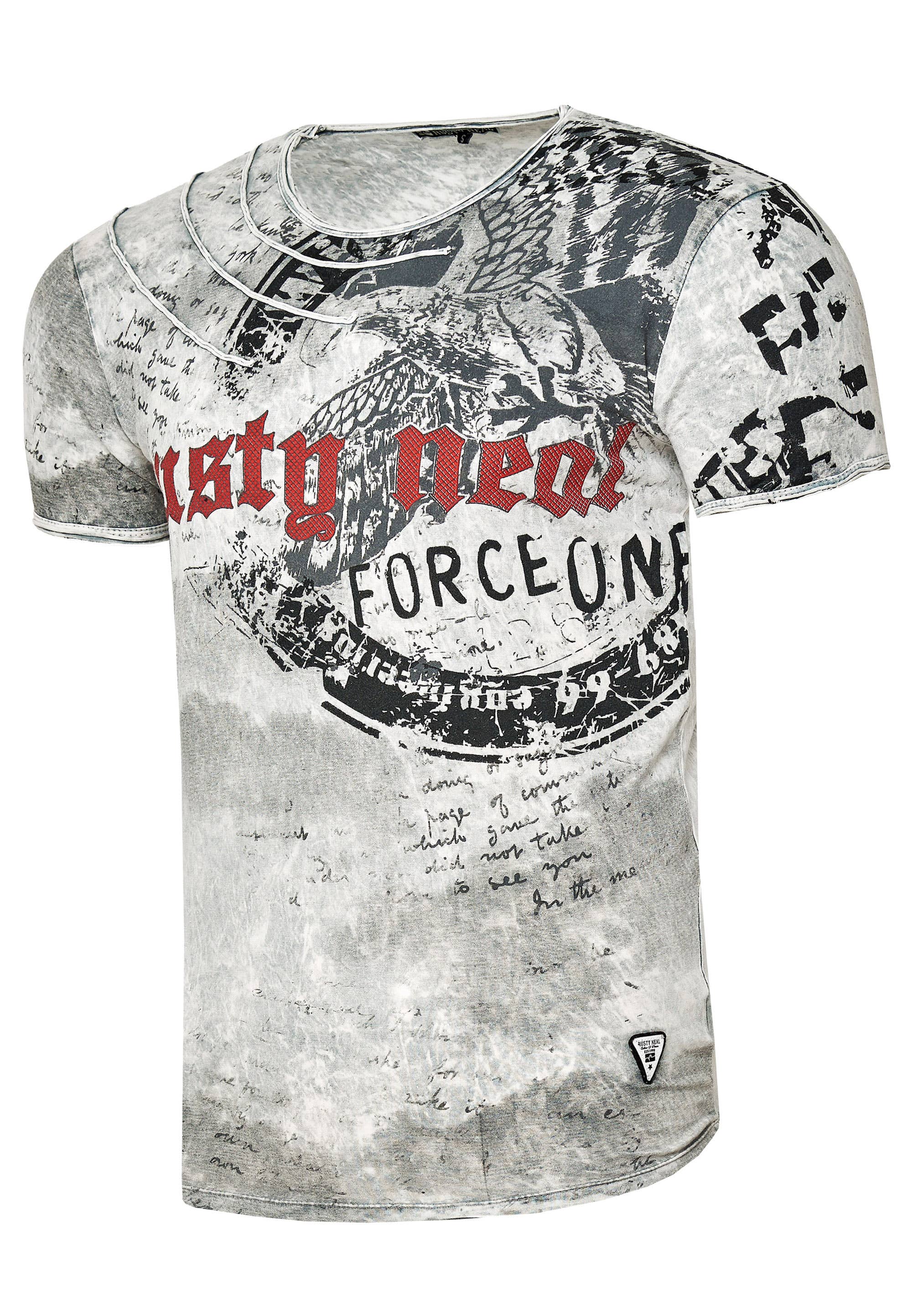 Rusty Neal - Wholesale Screen Printed T-Shirt - Men's - Faded T-Shirt with Front Print 2284