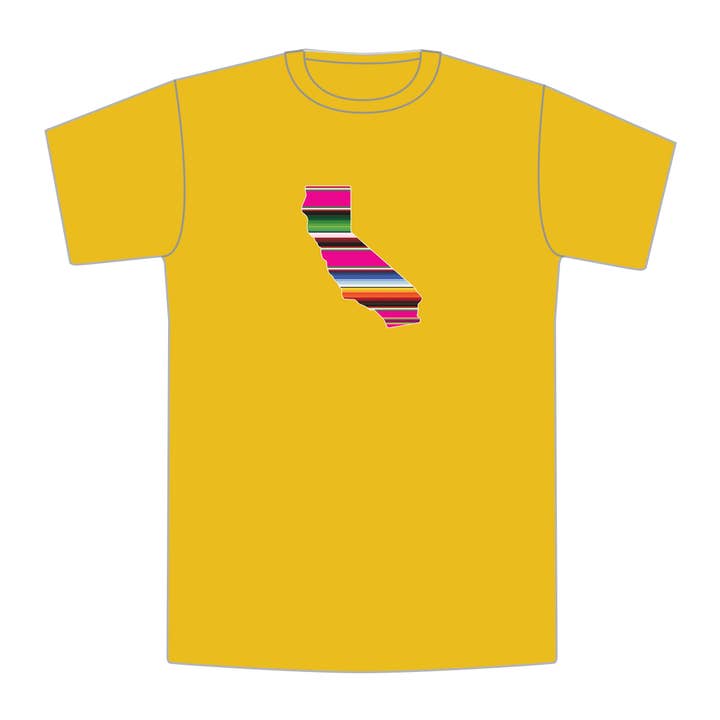 Cal Zarape T-shirt voor heren/unisex voor wholesale door Dia de Los Todos