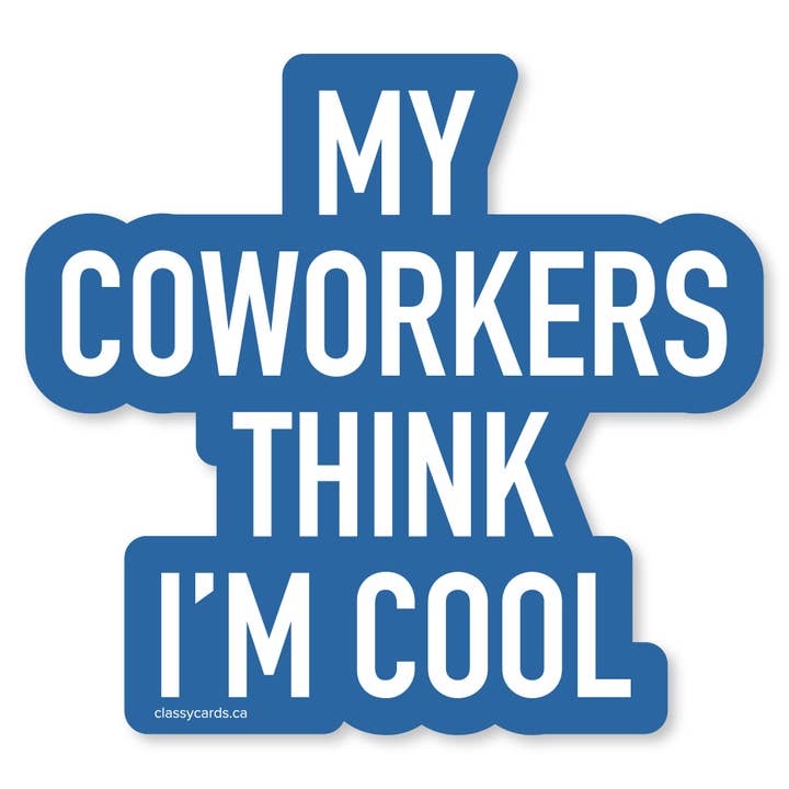 Coworkers Cooler Vinyl-Aufkleber für den Großhandel von Classy Cards Creative