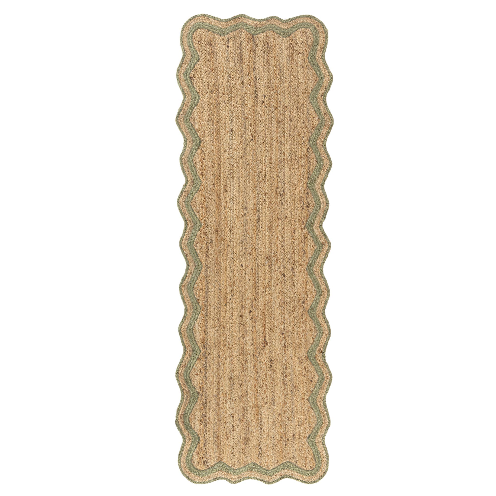 LR Home - Wholesale Area Rug - Farmhouse Natural/Sage Bordered Jute Indoor Area Rug0