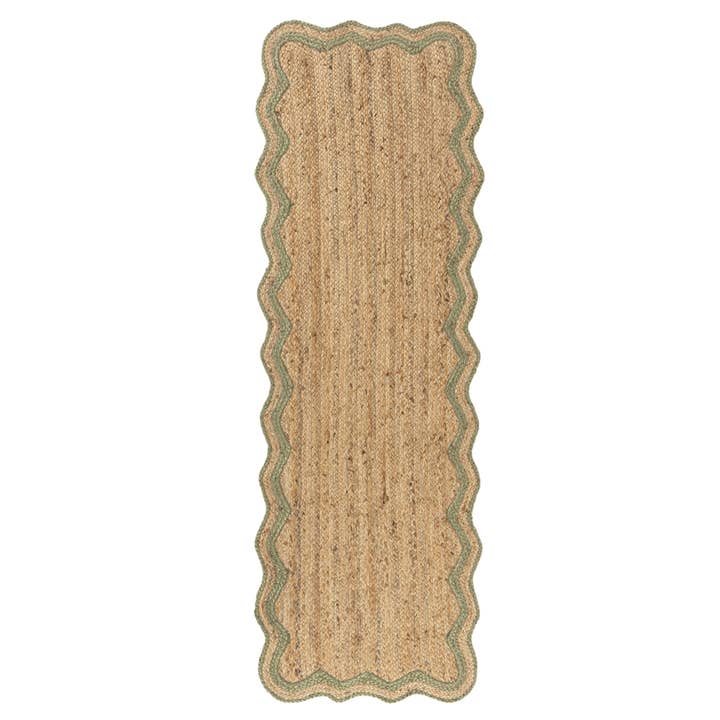 LR Home - Wholesale Area Rug - Farmhouse Natural/Sage Bordered Jute Indoor Area Rug