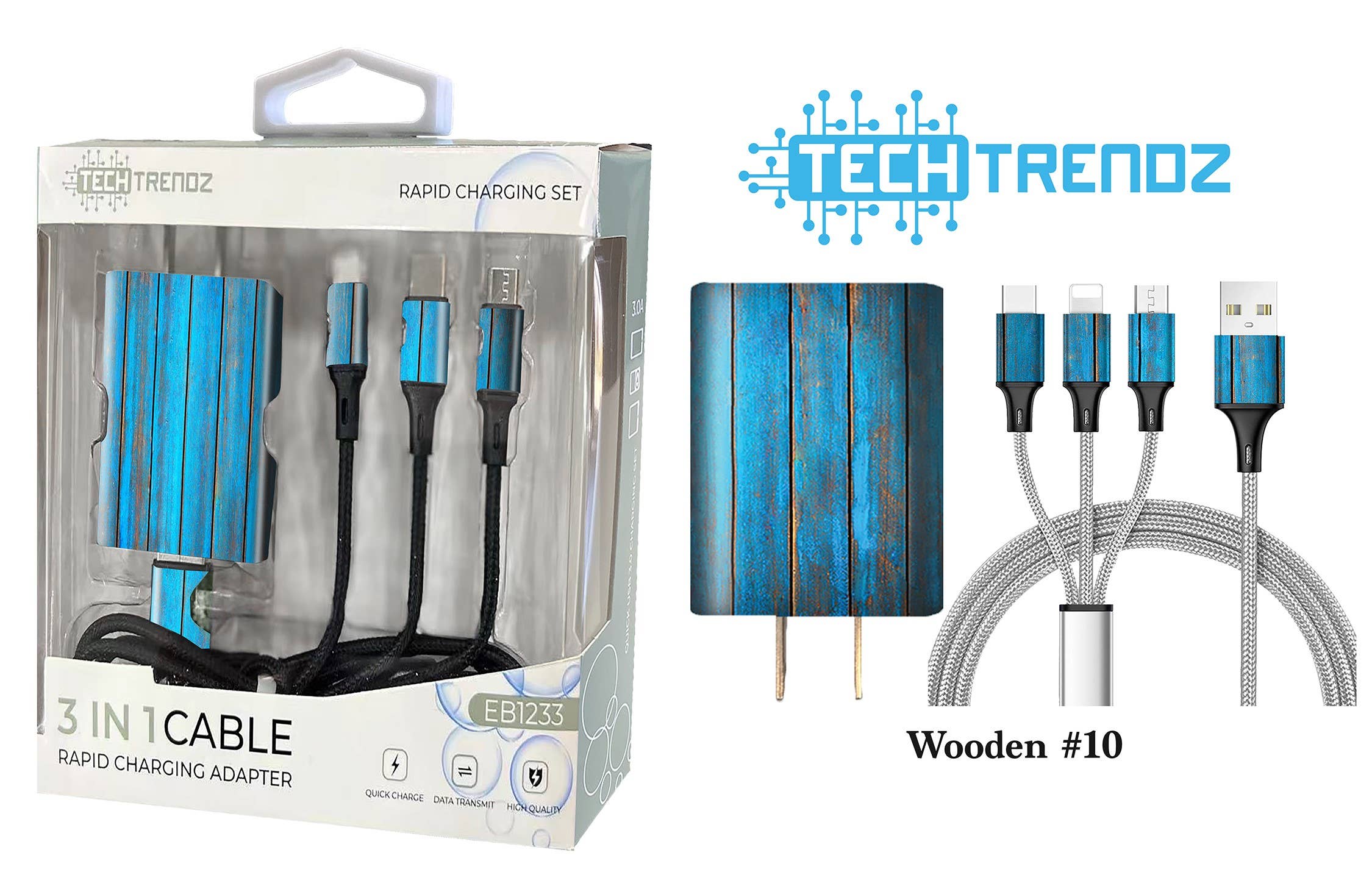 Tech Trendz – wholesale Charging cable – Quick Charging All In One Set4