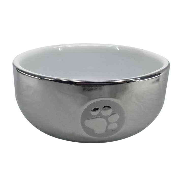 Comedero de cerámica plateado 1,6L para venta al por mayor de Bubimex