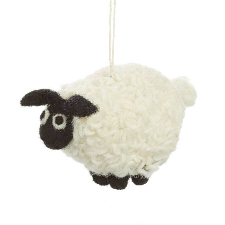 Handmade Hanging Black Sheep Felt Easter Decoration for wholesale by Felt So Good