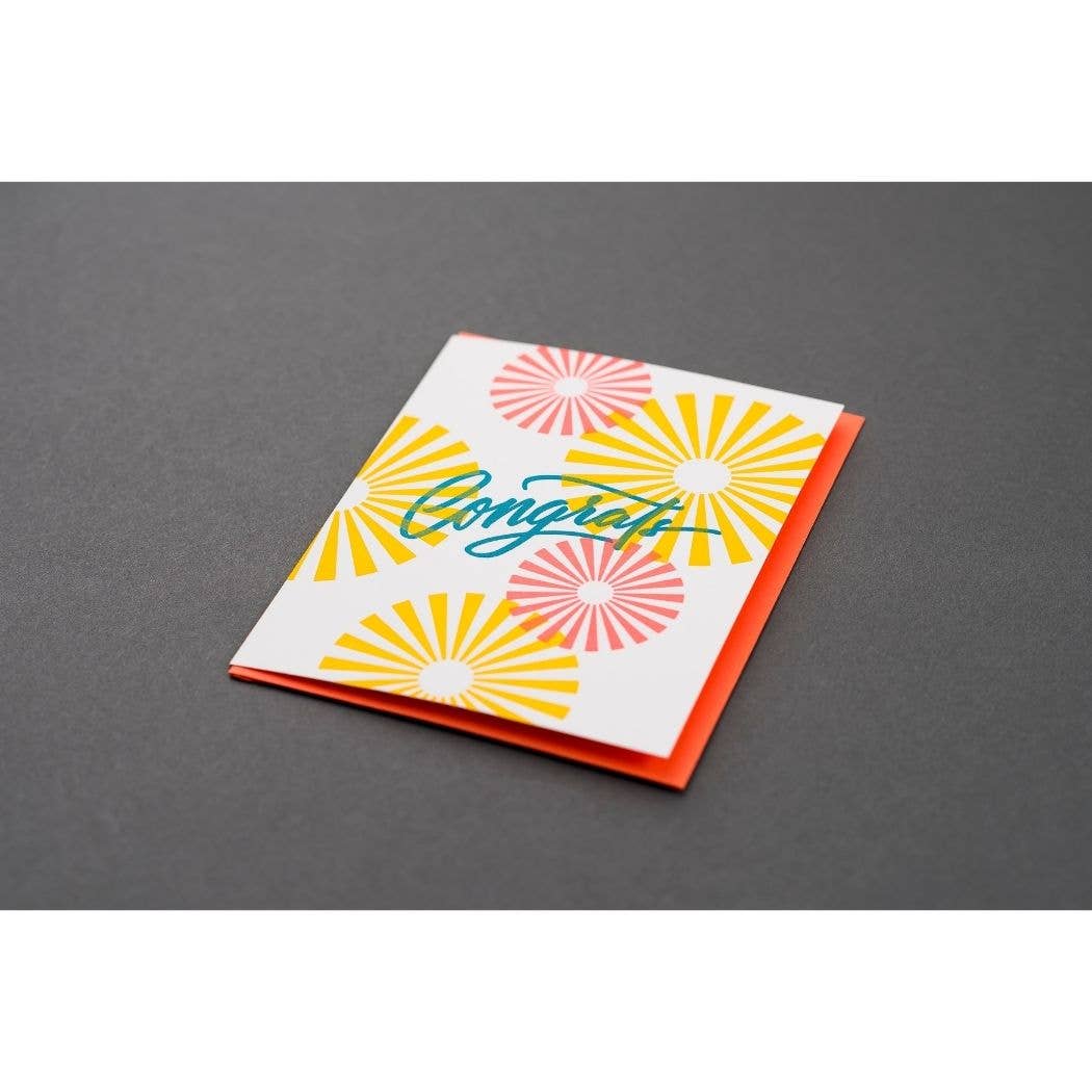 Porchlight Press Letterpress – Großhandel Glückwunschkarte – Congrats Starburst Kalligraphie-Karte7