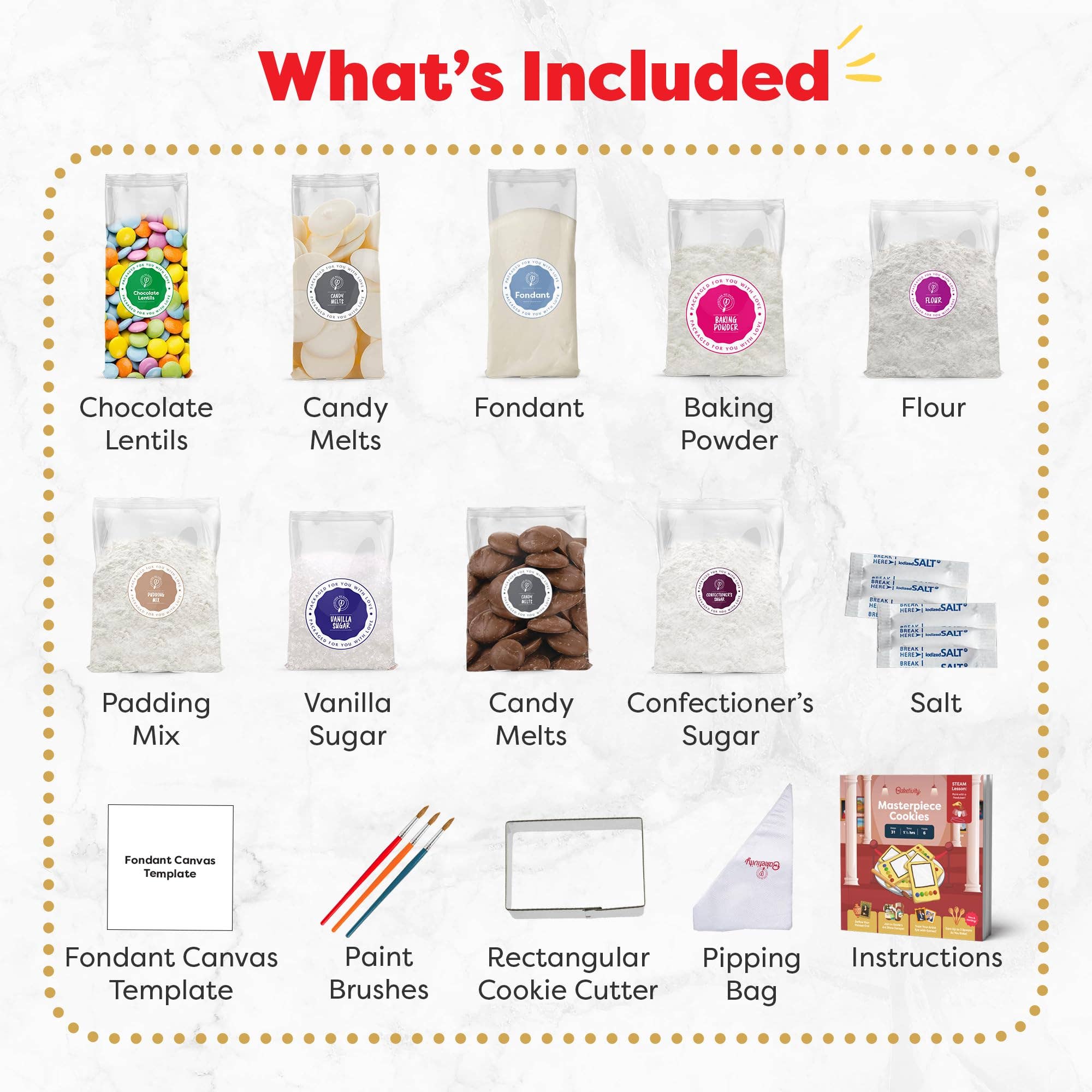 Baketivity Corp - Wholesale DIY Food Kit - Baketivity Masterpiece Cookies Kids Baking Kit3