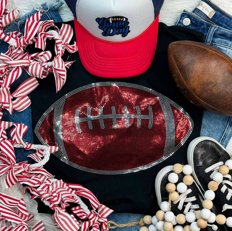 Trendy Transfers - Wholesale Sublimation Transfer - Red Football Spangled Transfer