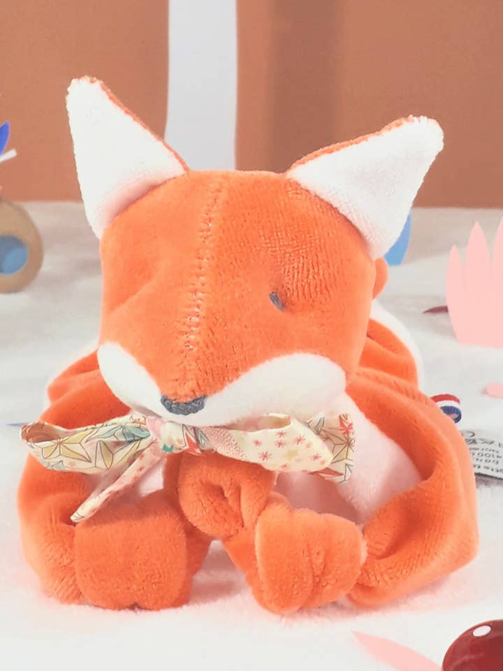 Doudou renard roux pour la vente par Margotte tournicote