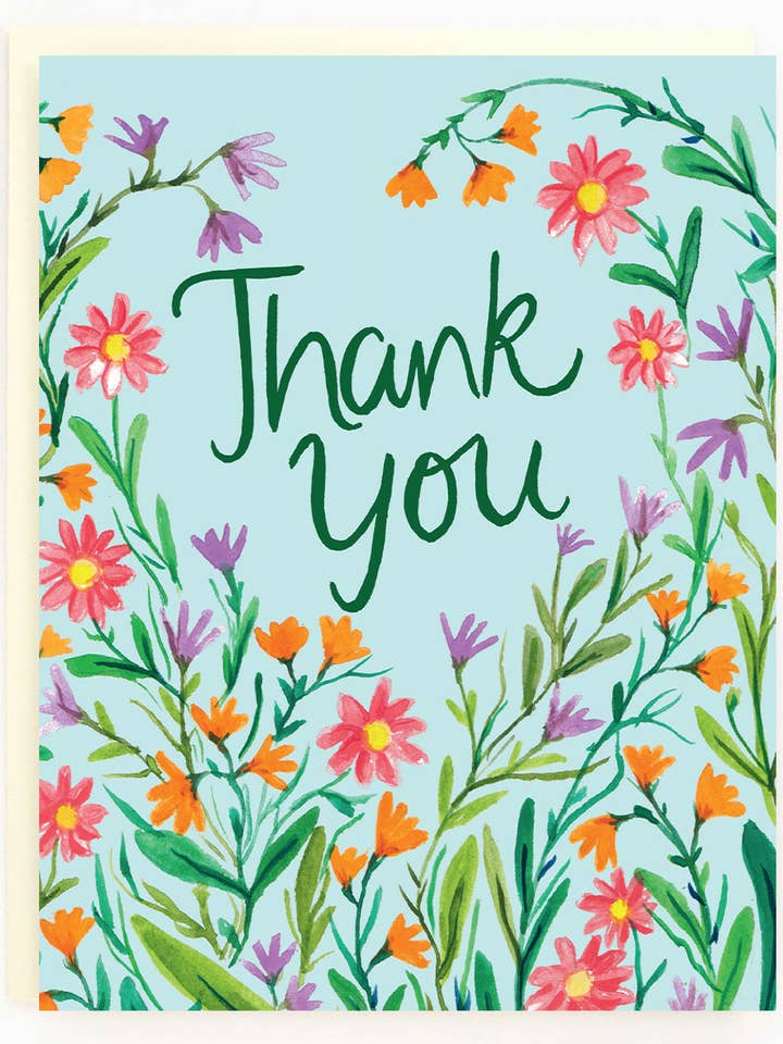 Tack Wildflowers Card för wholesale av The Paperhood