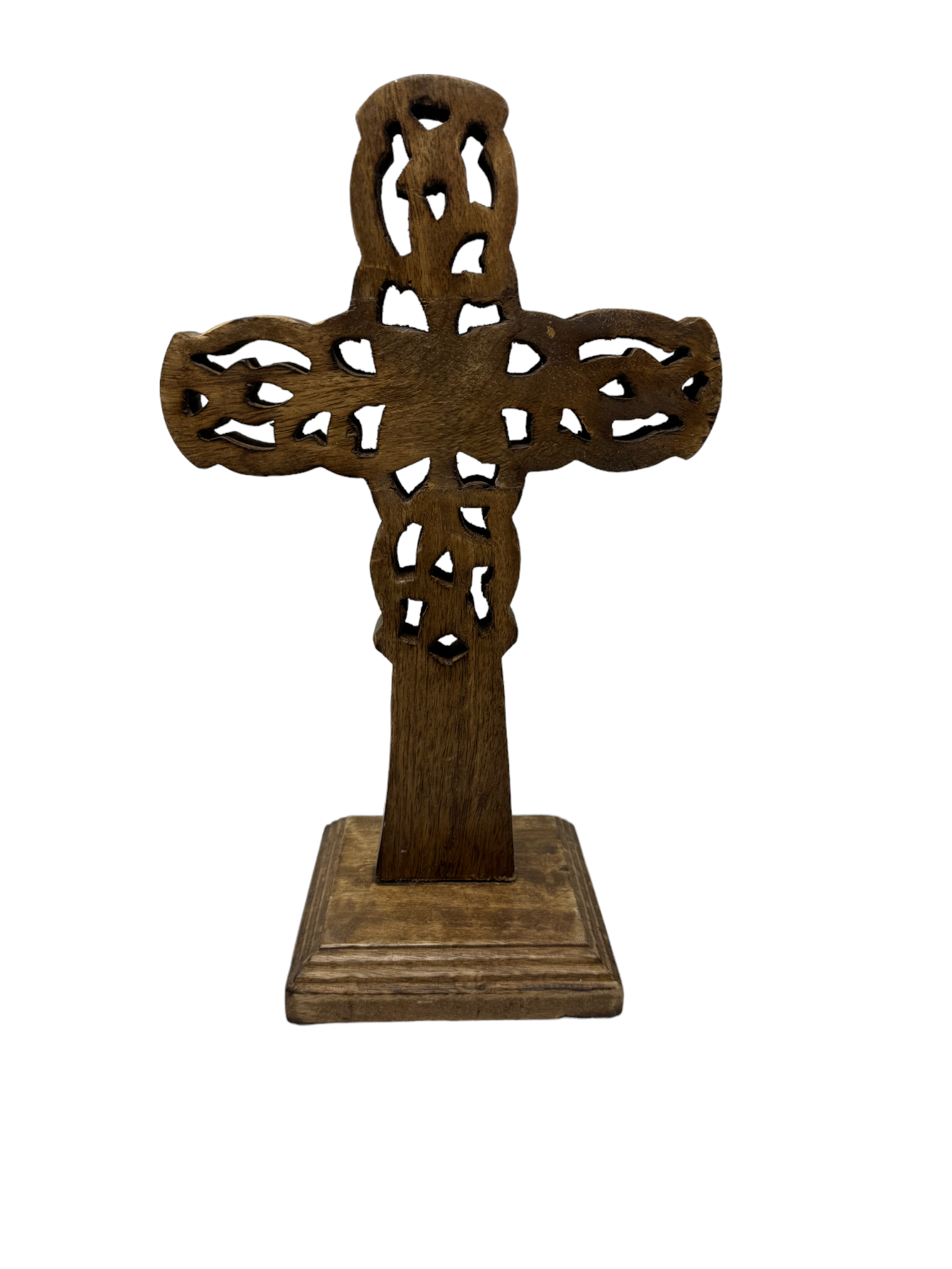 Wilco Home - Vente Décorations de table - Croix de table en bois sculpté à la main « Vineyard »9