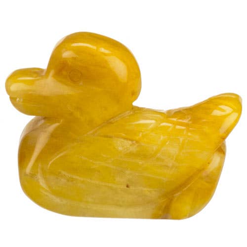 Engraving Duck, 48mm, yellow jade for wholesale by EHAWA