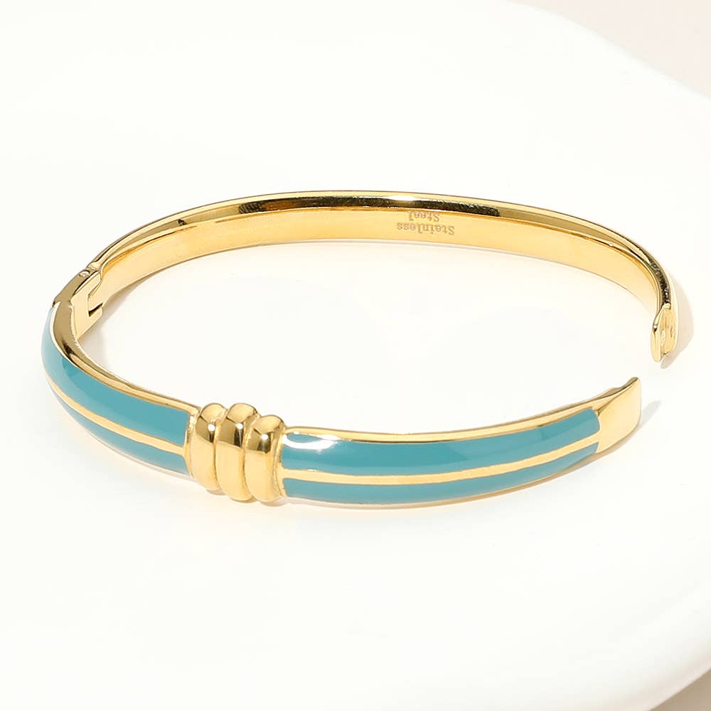 Sensibling Corp. - Wholesale Bangle Bracelet - Stainless Steel Enamel Hinged Bangle Bracelet7